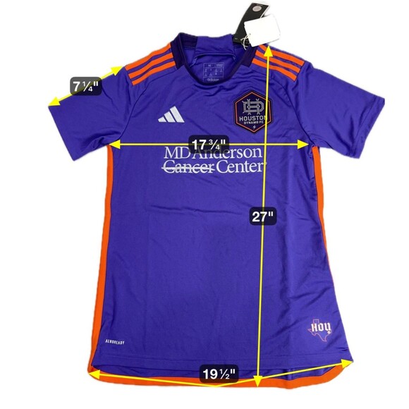Adidas MLS Houston Dynamo FC Soccer Football Jersey Purple Women's Medium IP6025 - Picture 2 of 9